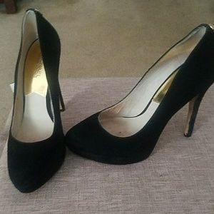 Michael kors black velvet shoes